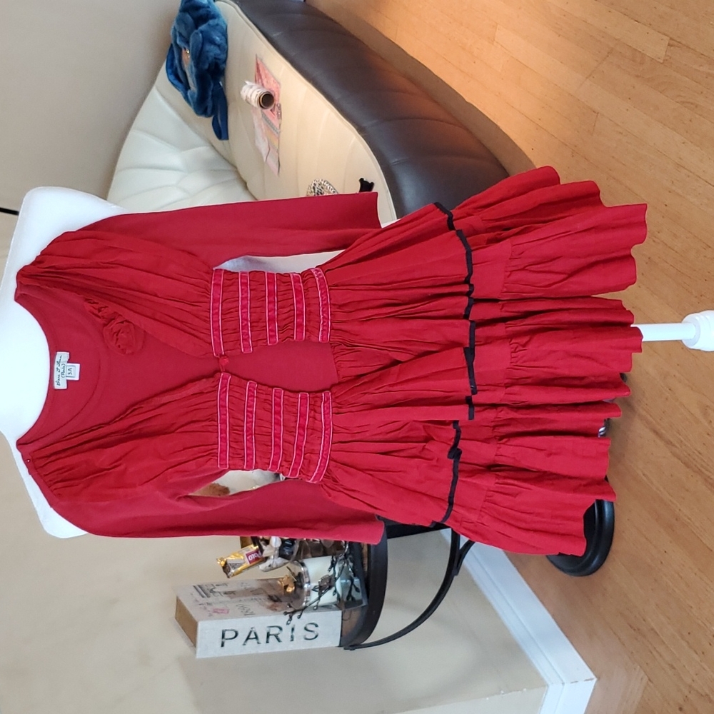 Red dress, Eliane et Lena. Size 5
